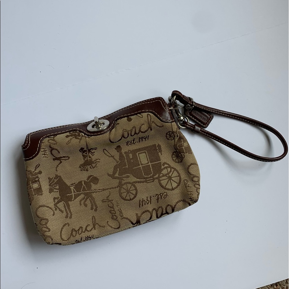 Coach Canvas Wristlet